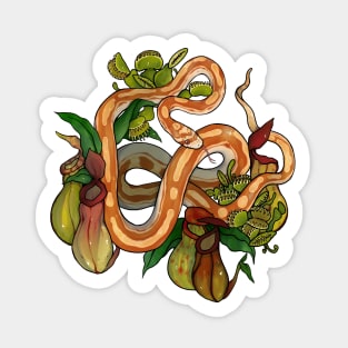 Corn Snake & Carnivorous Plants Sticker